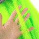 Close-up of the loose texture for IKS 17" Crinkle Twist Braid, Neon Lemon Lime