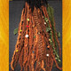 Faux locs by Shaymon in Burnt Orange, Copper, Latte, Olive Green, and Toffee
