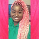 imanihavefaith_ wearing Neon Pink Festival Braid and Bubblegum Ombre kk jumbo braid