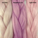 Color comparison from left to right: Ice Pink, Raspberry Ice, Light Pink