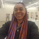 Samantha wearing twists in 24 Dark Blond, 35 Bright Auburn, Amber, Dark Purple, and Lavish Purple