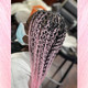 Keanna wearing braids in Pure White and Snow Pink