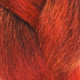 Color swatch for RastAfri Pre-Stretched Freed'm Silky Braid, 1B Off Black with Burnt Orange Tips (BT1B/Orange)