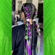 Braids by Robin in Grass Green and Neon Purple