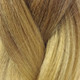 Close-up of the transition from brown to blond for High Heat Festival Braid, Caramel Truffle
