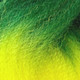 Close-up of the transition of green to yellow for RastAfri Highlight Braid, Stoplight