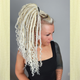 Dreads made by Iwona in 613 Platinum Blond and Platinum Blonde