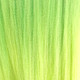 Close-up of the transition from blended to solid green for RastAfri Pre-Stretched Amazon 3X Braid, 3T/Green Swamp