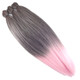 Full length view of RastAfri Pre-Stretched Amazon 3X Braid, 1B Off Black with Light Pink Tips