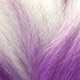 Close-up of the transition from white to purple for RastAfri Highlight Braid, Snow Cone