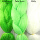 Color comparison from left to right: Lime Green, Pastel Green, White