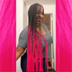 Dasugahoneyicedtea wearing braids in Neon Magenta