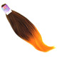 IKS Pre-Stretched 26" Kanekalon Braid, 1B Off Black with Orange Tips