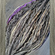 Synthetic dreads made by Candida in 4/22 Dark Brown/Ash Blond Mix, 24 Dark Blond, 60 Silver White, Light Grey Slate Grey, and Solid Grey