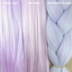 Color comparison from left to right: Pastel Lilac, Lilac Mist, Periwinkle Purple