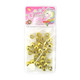 Packaging  for 10mm Plastic Hair Beads, Metallic Gold