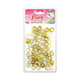 Packaging for 10mm Plastic Metallic/Glitter Hair Beads, Gold