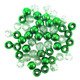 10mm Plastic Metallic/Glitter Hair Beads, Emerald Green