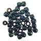 12mm Wooden Hair Beads, Navy Blue