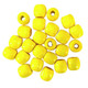 17mm Wooden Hair Beads, Yellow