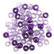 10mm Plastic Metallic/Glitter Hair Beads, Purple