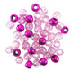 10mm Plastic Metallic/Glitter Hair Beads, Fuchsia
