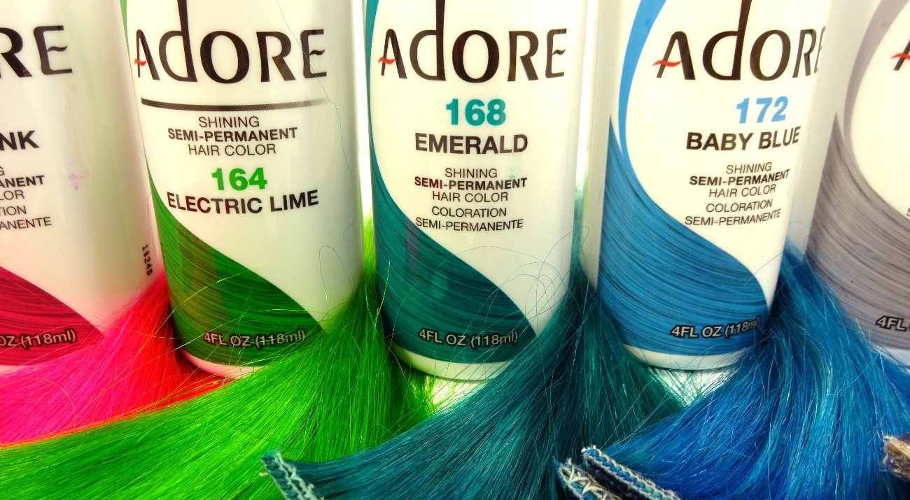 Color Swatches for New Adore Hair Dye Colors I Kick Shins