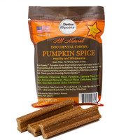Wholesome grain-free ingredients include pumpkin, chickpea flour, brewer's yeast and cinnamon