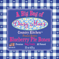 Daisy Mae's Country Kitchen™ Peanut Butter Blueberry Pie Bones treats give you the peace of mind knowing your dog is enjoying a healthy, delicious snack.