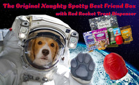 The Original Naughty Spotty™ Best Friend Box with Red Rocket Dispenser for Medium & Large Dogs