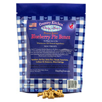 Daisy Mae's Country Kitchen™ Peanut Butter Blueberry Pie Bones feature only 7 simple ingredients:  oat flour, barley flour, flaxseed, peanut butter, sunflower oil, blueberries, whole dried eggs.