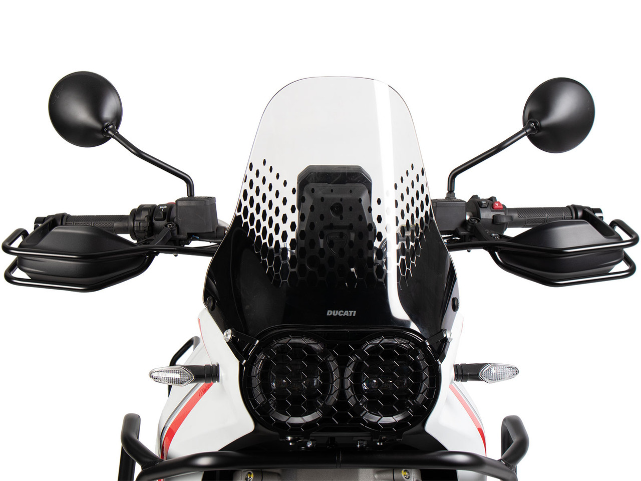 Ducati Desert X hand guards by Hepco & Becker