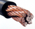 Highest quality oxygen free copper in a rope lay.