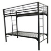Solid Metal bunk Bed with ladders and rails, black color