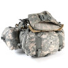 US Army Issue MOLLE II Rucksack, Used laying flat showing the waist belt attached tot he rucksack