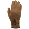 Front of the right hand of the coyote wool glove liner