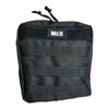Tactical rip-away MOLLE pouch with a quick-release Velcro panel, top carry handle, and heavy-duty webbing in Black