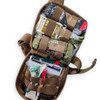 USMC Issue Maritime IFAK Combat First Aid Kit, open showing the contents