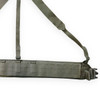 SHOWING THE ATTACHMENT POINTS OF THE USMC SUSPENDER TO THE WAR BELT