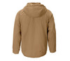Back side of the Wild Things Extreme Cold Parka Happy Jacket showing the hood