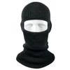 U.S. made single-hole tactical balaclava in a charcoal finish, covering the head and neck with a reinforced eye opening