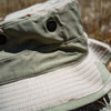 Close up of the U.S. Issue Desert Camo Boonie Hat, NyCo Rip-Stop brim 