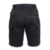 Classic military style BDU cargo shorts in a durable fabric with side cargo pockets and adjustable waist - Black
