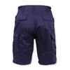 Classic military style BDU cargo shorts in a durable fabric with side cargo pockets and adjustable waist - Navy