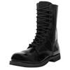 Left side of the Rothco Black Leather Jump Boot - 10 Inch