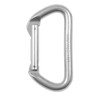 Rothco silver "D" shaped aluminum climbing carabiner with a spring-loaded gate for securing tactical gear.