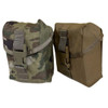 U.S. Made 100 Round MOLLE Pouch with muticam on the left and coyote on the right