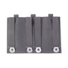 Back side of the Elastic Triple Rifle Mag Pouch in the color Black