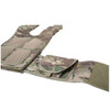 The Rothco Laser Cut MOLLE Plate Carrier Vest laying flat showing the padding and pocket  The Rothco Laser Cut MOLLE Plate Carrier Vest laying flat showing the padding and pocket
