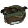 Top of the Woodland Radio Pouch with the snaps buckled 